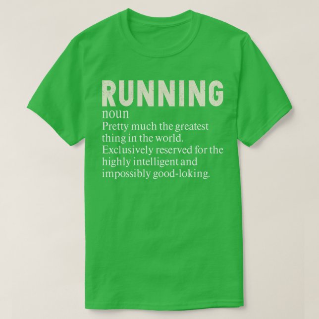 Running Funny Definition Funny 5k Marathon Runner T-Shirt (Design Front)