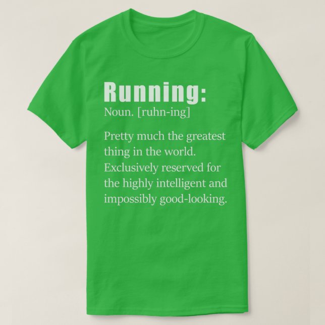 Running Funny Definition T-Shirt (Design Front)
