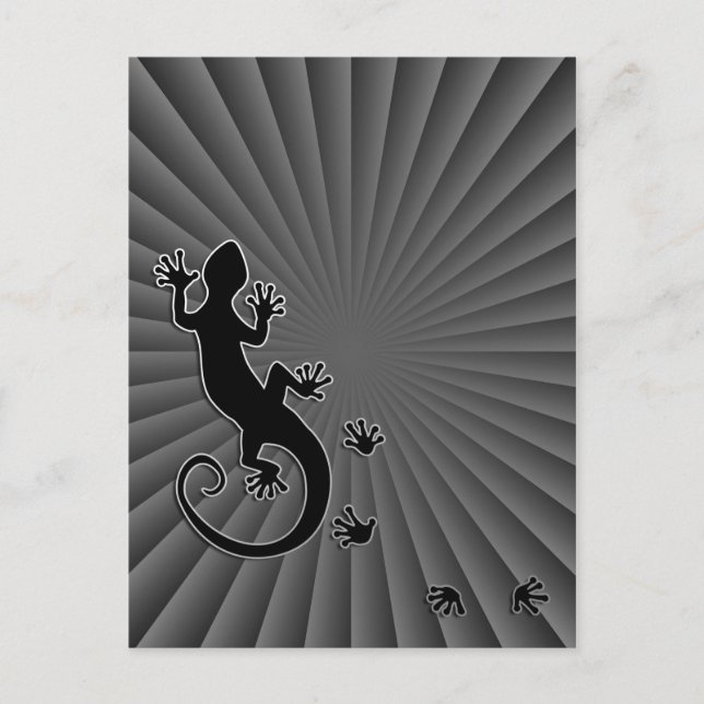 Running Gecko Postcard (Front)