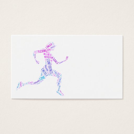 Customizable Running girl business card