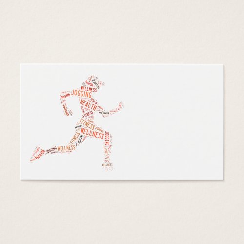 Running girl business card template