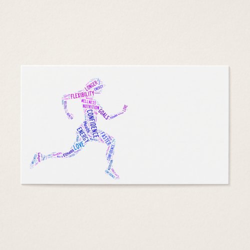 Running girl business card template