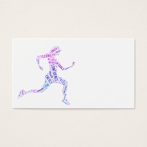 Customizable Running girl business card template