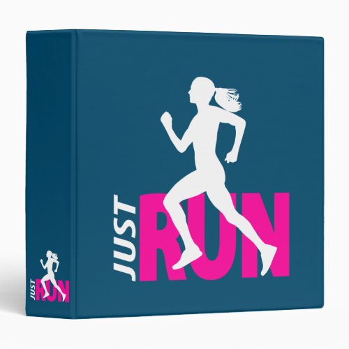 Running girl 3 ring binder