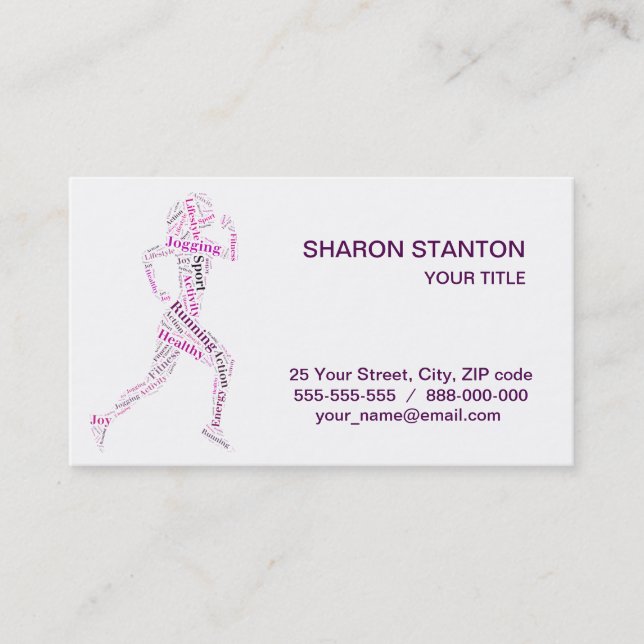 Running girl business card (Front)