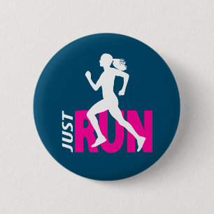 Running girl button