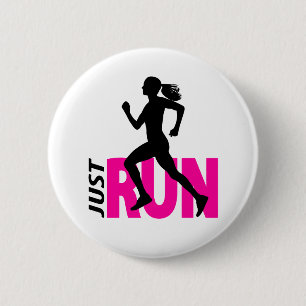 Running girl button