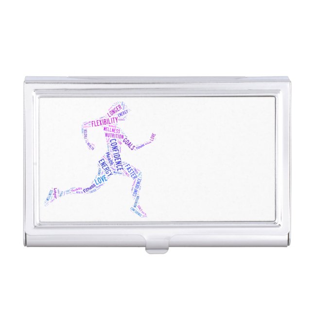 Running girl case for business cards (Front)