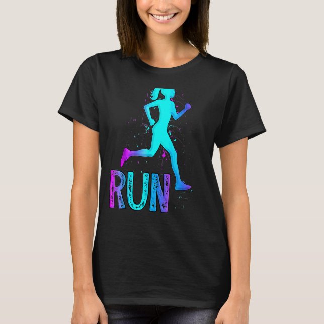 Running Girl For Runners Sport T-Shirt (Front)