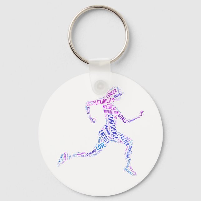 Running girl keychain (Front)