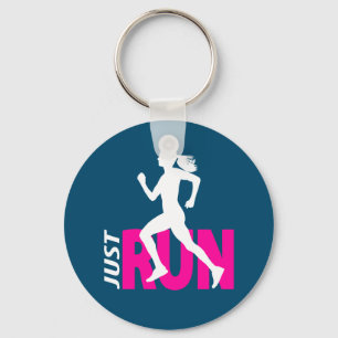 Running girl keychain