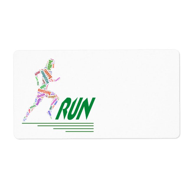 Running girl label (Front)