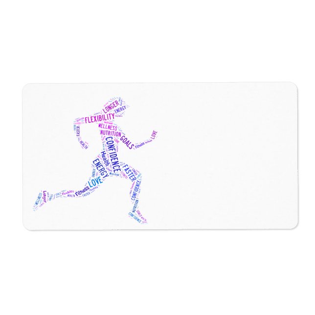 Running girl label (Front)