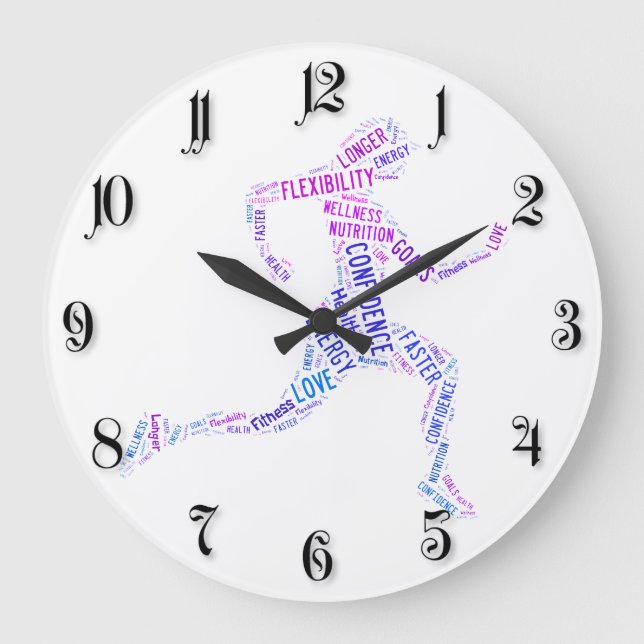 Running girl large clock (Front)