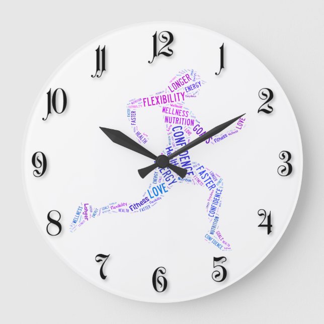 Running girl large clock (Front)