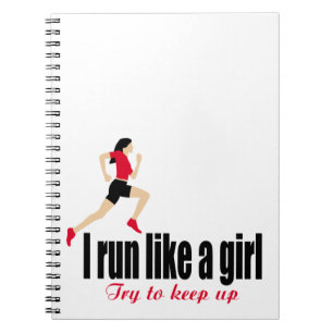 Running girl notebook