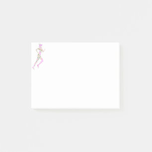 Running girl post-it notes