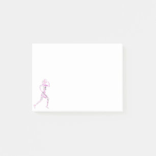 Running girl post-it notes
