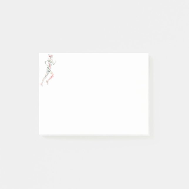 Running girl post-it notes (Front)