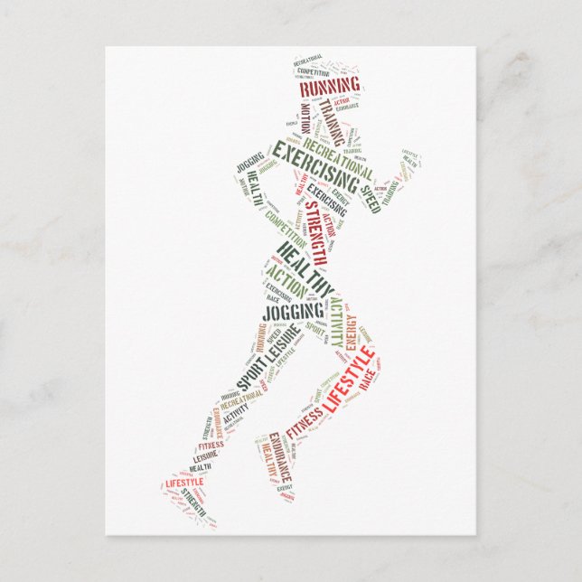 Running girl postcard (Front)