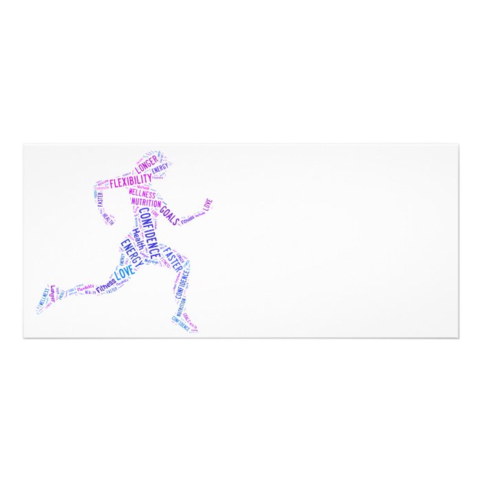 Running girl rack card