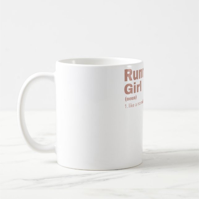 Running Girl - Running Coffee Mug (Left)