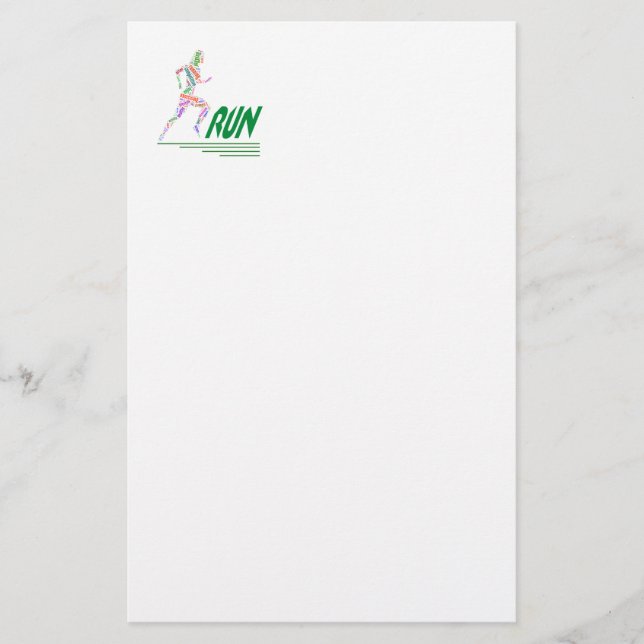 Running girl stationery (Front)