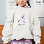 Running Girl Track &amp; Field Cross Country Kids Name Hoodie at Zazzle