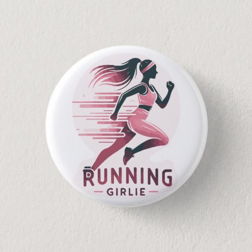 Running Girlie Button