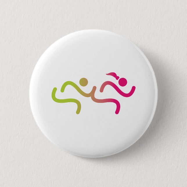 Running Girls Forever Button (Front)