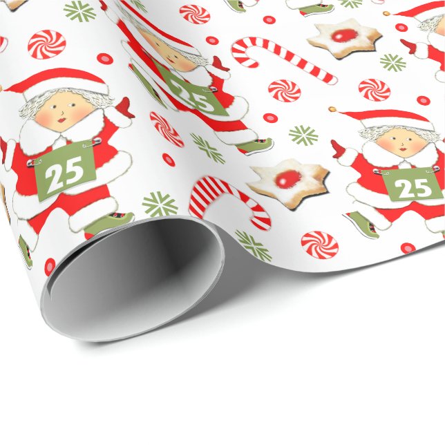 Running Girls Track and Field Wrapping Paper (Roll Corner)