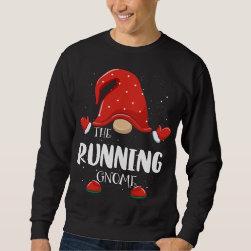 Running Gnome Matching Family Christmas Pajama Sweatshirt