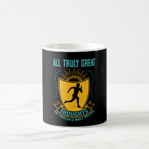 Running - Great thoughts are conceived Coffee Mug