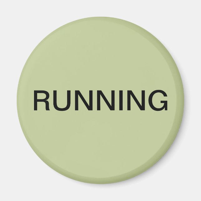 Running green dishwasher magnet (Front)