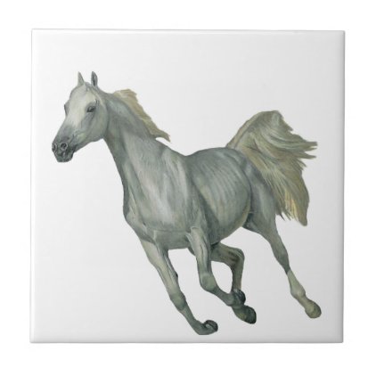 Running Grey Horse Tile