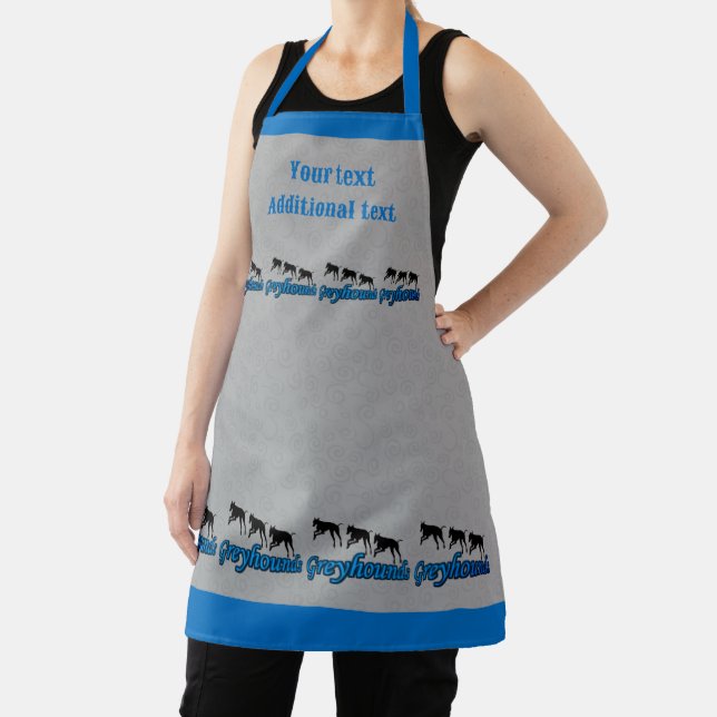 Running Greyhound Silhouettes Personalized Apron (Insitu)