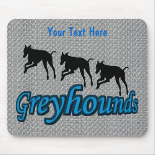 Running Greyhounds Cute Dog Mouse Pad