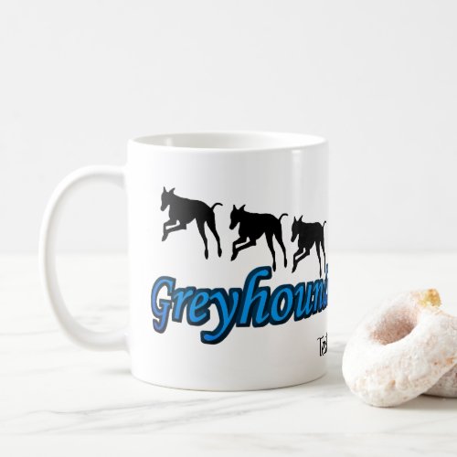 Running Greyhounds Dog Lover Personalized Coffee Mug