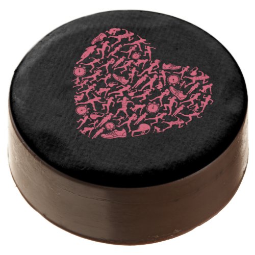 Running Heart _ Women Runner Silhouettes Chocolate Covered Oreo