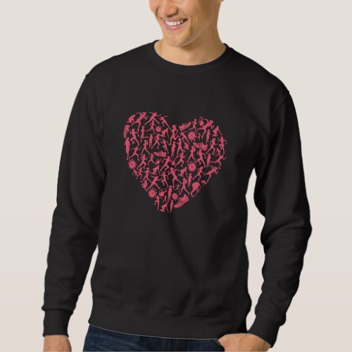 Running Heart _ Women Runner Silhouettes Sweatshirt