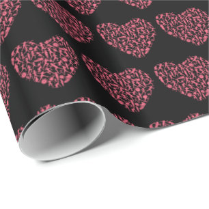 Running Heart - Women Runner Silhouettes Wrapping Paper