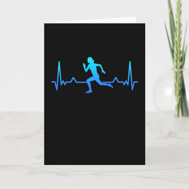 Running Heartbeat Line Mom Runner Gift Card (Front)