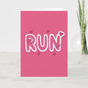Running Hearts Card