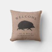 Running Hedgehog Custom country style Throw Pillow (Front)