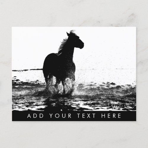 Running Horse Animal Template Customer Postcard