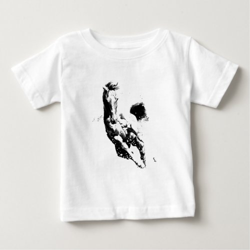 Running Horse Baby T_Shirt