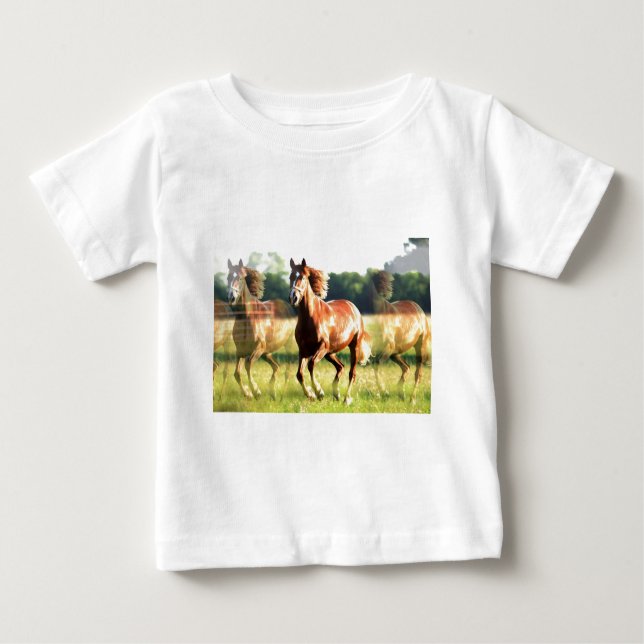 Running Horse Baby T-Shirt (Front)
