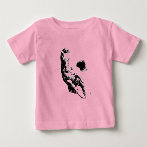 Running Horse Baby T_Shirt
