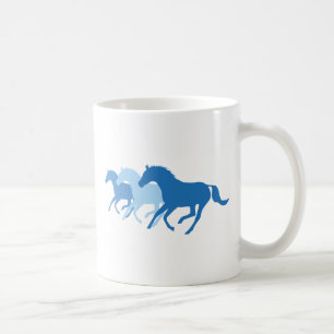 Running Horse (Blue) Coffee Mug