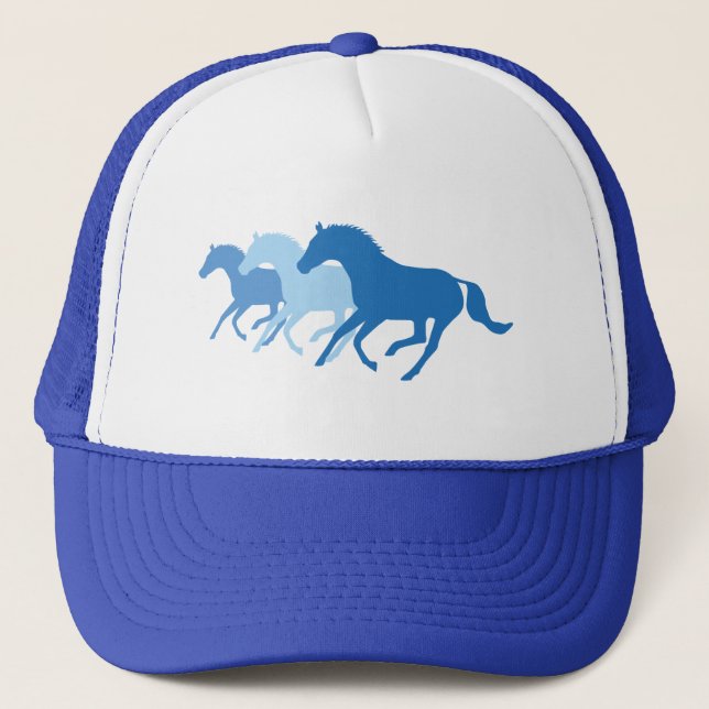 Running Horse (Blue) Trucker Hat (Front)